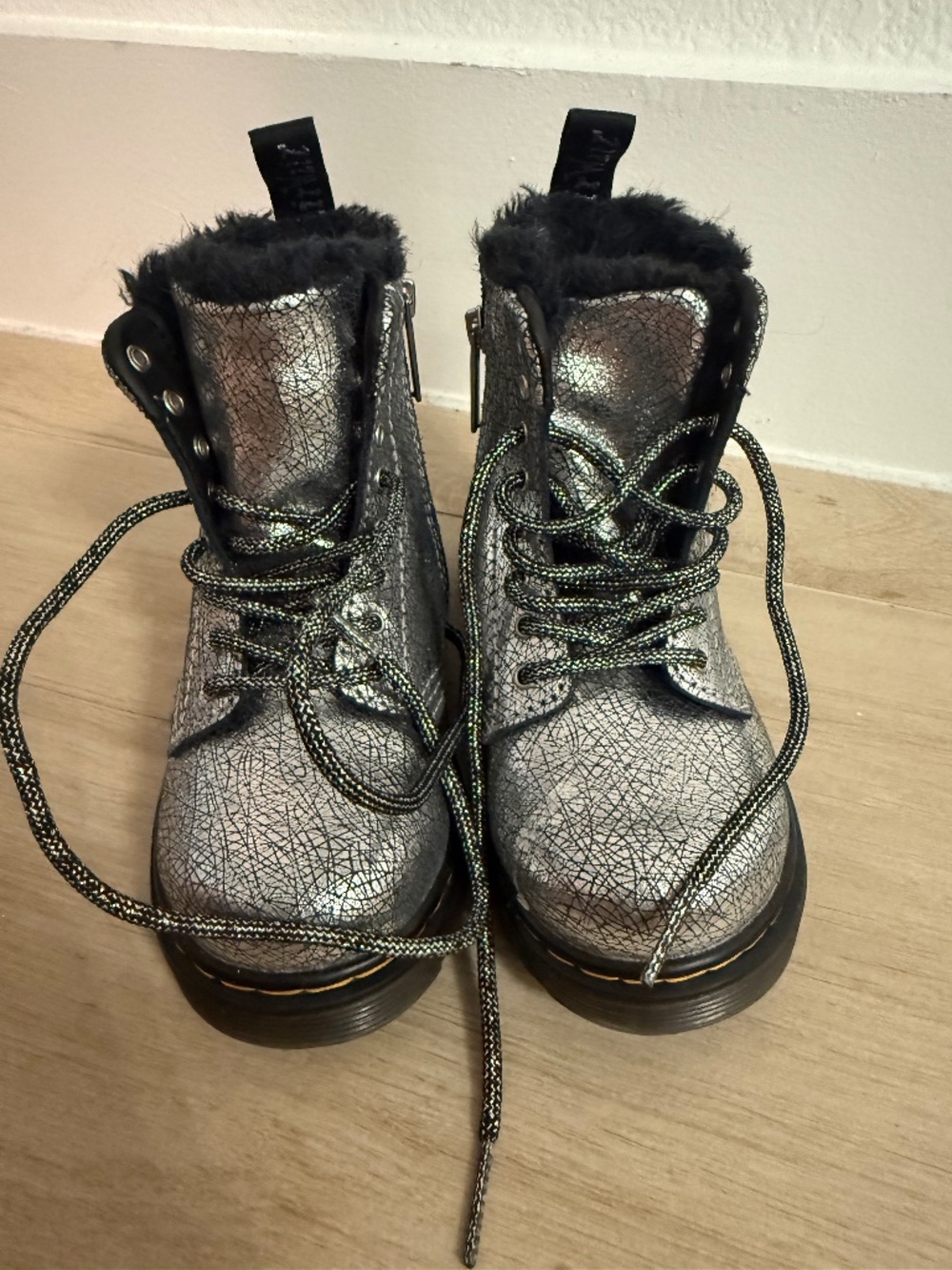 Metallic Doc Marten Boots 9C